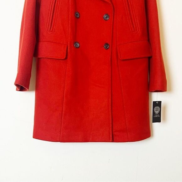 Vince Camuto Wool Blend Three Quarter Coat in Vermillion, Size Small - Picture 4 of 12